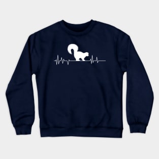 Skunk heartbeat lover,Skunk  animal in wildlife Crewneck Sweatshirt